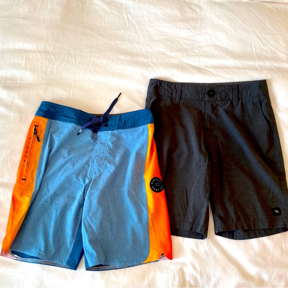 2 Boys RipCurl Shorts. Board short and walking short.